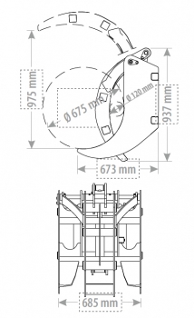 Preview: Holzgreifer, Greifer, Greifzange, Holzzange, Rückezange
