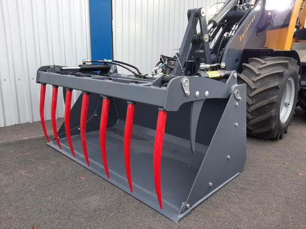 Greifschaufel Eurotrac W12S, Hoflader, Krokodilschaufel, Krokodilmulde, Mistschaufel