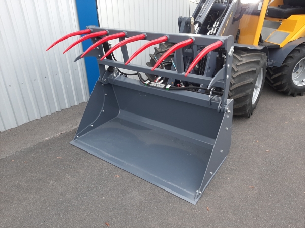 Greifschaufel Eurotrac W12S, Hoflader, Krokodilschaufel, Krokodilmulde, Mistschaufel
